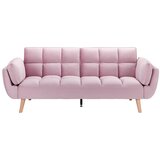 Bessagi Home zofa s posteljno funkcijo cora, roza, žamet | Shoptok.si