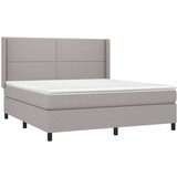  Box spring postelja z vzmetnico svetlo siva 160x200 cm žamet, (20898793) | Shoptok.si