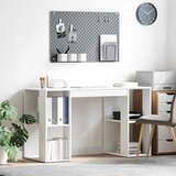  Stol s policom Bijelo 130 x 50.5 x 75 cm Konstruirano drvo | shoptok.hr