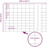  Divlja ograda Vruće pocinčano 1000 x 100 x 0.18 cm Željezo | shoptok.hr