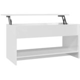 Stolić za kavu sjajni bijeli 102x50,5x52,5 cm konstruirano drvo | Eponuda.com