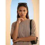 Sinsay Pamučna majica s natpisom od cirkona | shoptok.hr