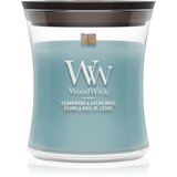 WoodWick Cedarwood & Ocean Moss mirisna svijeća s drvenim fitiljem 85 g | shoptok.hr