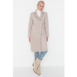 Trendyol Beige Button Closure Wool Cachet Coat | shoptok.hr