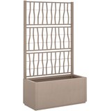  Vrtna sadilica s rešetkom svjetlosmeđa 80 x 36 x 140 cm PP | Eponuda.ba