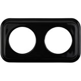  Elhard - Dvostruka keramička retro kućna utičnica sa okvirom SCHUKO 230V crna | Eponuda.com