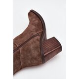 Zazoo Suede Knee High Boots With Zip Brown Lissara | shoptok.hr