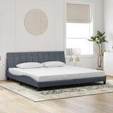  Okvir kreveta s LED-om bez madraca Hanko tamnosivi 200 x 200 cm baršunasti | shoptok.hr