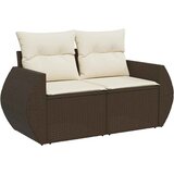  8-dijelni set vrtnih sofa s jastucima smeđi od poliratana | shoptok.hr