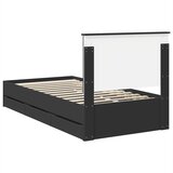  Krevetna konstrukcija Crna 100 x 200 cm Inženjersko Drvo | shoptok.hr