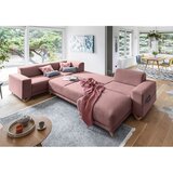 Miuform Rožnata raztegljiva/s prostorom za shranjevanje kotna sedežna garnitura (levi kot/v obliki črke "U") Classy Sophie – | Shoptok.si