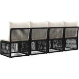  4-sjedala sofa 4 pcs 4-Broj sjedala Crna poliratan | shoptok.hr
