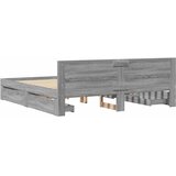  Okvir za krevet s uzglavljem siva boja hrasta 180x200 cm drveni | shoptok.hr