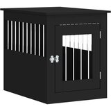 vidaXL Namještaj s kavezom za pse crni 55x75x65 cm drveni | shoptok.hr
