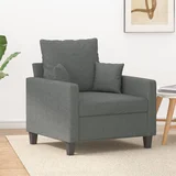 vidaXL Fotelj temno siv 60 cm blago