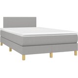  box spring s madracem LED svjetlosivi 120x200 cm tkanina | shoptok.hr