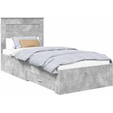  Krevetna konstrukcija s ladicama Betonski sivi 100 x 200 cm | shoptok.hr