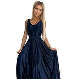 Numoco Long satin dress with neckline and bow | Eponuda.ba