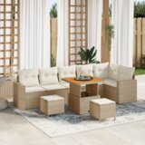 vidaXL Vrtna sedežna garnitura 9 pcs bež in krem 80 x 80 x 71 cm | Shoptok.si