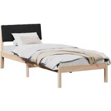  Okvir kreveta Smeđa i crna 75 x 190 cm Masivna borovina | shoptok.hr