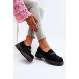 VINCEZA Black Suede Women's Moccasins with Decoration Loraleima | shoptok.hr