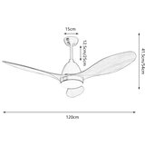  ZEVENTI - LED plafonski ventilator MURO LED/18W/230V Wi-Fi Tuya + daljinski upravljač | Eponuda.com