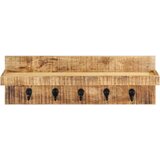  Zidna vješalica za kapute 60x15x20 cm grubo masivno drvo manga | shoptok.hr