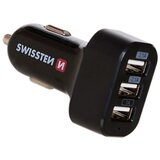 Swissten punjač za auto, 3xUSB, 5.2A, 12-24V crni | shoptok.hr