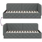  Kutni okvir kreveta Tamno siva 100 x 200 cm tkanina Slike