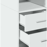 vidaXL Visoka komoda bijela 70 x 42,5 x 185 cm od konstruiranog drva | shoptok.hr