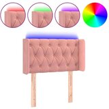  LED posteljno vzglavje roza 83x16x78/88 cm žamet, (20951961) | Shoptok.si