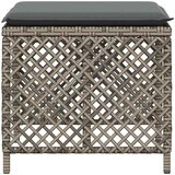  Vrtni stolci s jastucima 4 kom sivi 41x41x36 cm od poliratana | shoptok.hr