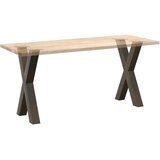  Noge za blagovaonski stol u obliku slova X, 2 kom, prirodni čelik, 50 x (72-73) cm, čelik | shoptok.hr