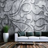  Tapeta - Silver background with floral pattern 250x193 Cijene