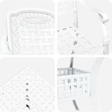  Set od 5 dijelova za blagovanje u vrtu bijeli od lijevanog aluminija | shoptok.hr