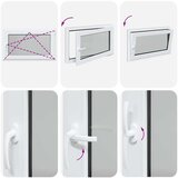  Podrumski prozor RISOR 100x60 cm Okretno-nagibni DIN desni antracit - Antracit 100 x 60 cm (troslojni) 1 Naginjanje i okretanj | shoptok.hr