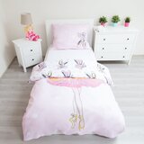 Jerry Fabrics Rožnata enojna bombažna otroška posteljnina 140x200 cm Ballerina – | Shoptok.si