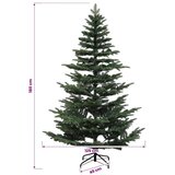  Umjetno božićno drvce s nogom 180 cm 300 LED lampica - Zelena 180 cm s LED svjetlima | shoptok.hr