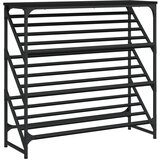 Maison Chic Regal za čevlje - Polica za čevlje črn 90x30x85 cm inženirski les, (21778139) | Shoptok.si