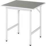 RAU Delovna miza, nastavljiva po višini, 800 - 850 mm, linolejska plošča, ŠxG 750 x 800 mm, svetlo siva | Shoptok.si