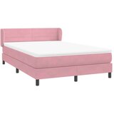  Box spring postelja z vzmetnico roza 160x210 cm žamet, (21790684) | Shoptok.si