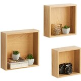 Mömax set stenskih regalov kalisi, 3-Delni set, barva hrasta | Shoptok.si