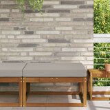  Jastuk za vanjsku sofU Sivi 80 x 80 x 8 cm Poliester - Sivi 80 x 80 cm 1x sjedalo | shoptok.hr