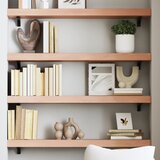Maison Chic Stenska polica - Viseča Polica svetlo rjava 80x20x6 cm trdna hrastovina, (21784580) | Shoptok.si
