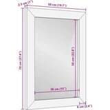 vidaXL Ogledalo za kopalnico Črna in zlata 50 x 2.5 x 70 cm | Shoptok.si