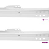  Klizač za ladice 12 pcs Bijelo 350 mm Čelik | shoptok.hr