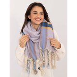 Fashion Hunters Light purple thick women's scarf with fringe