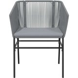  Vrtna garnitura - 6-dijelni vrtni blagovaonski set s jastucima poliratan i staklo Siva 200 x 100 x 74 cm 6 | shoptok.hr