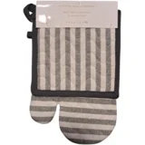 640735 SET ZA KUHINJU 2/1- RUKAVICA I PODMETAČ SIVE PRUGE