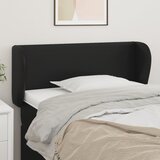  Uzglavlje s ušima crno 83x23x78/88 cm od umjetne kože | shoptok.hr